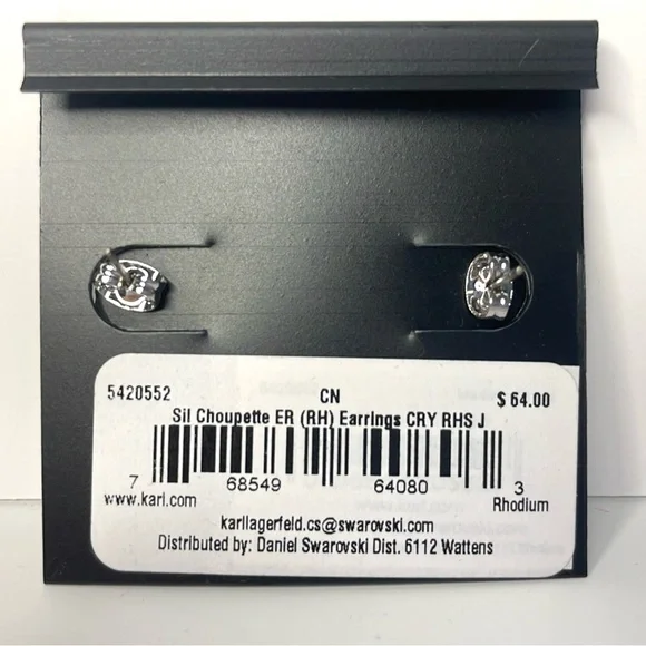 Karl Lagerfeld Silhouette Choupette Stud Earrings - Picture 2 of 4